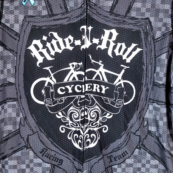 Louis Garneau Ride-N-Roll Cyclery Racing Team Cycling Jersey Vintage Full Zip M - Picture 9 of 13